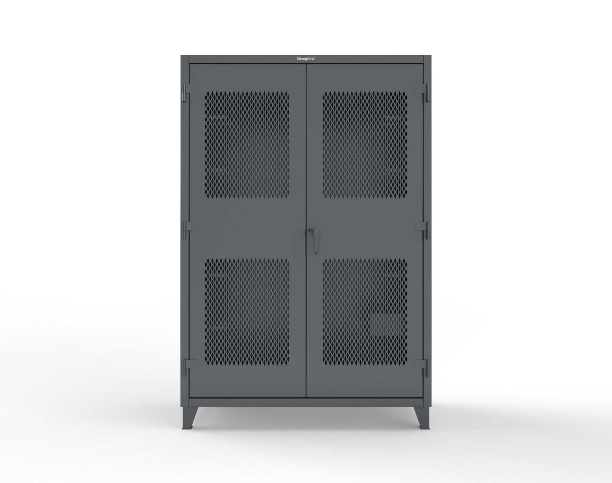 Extreme Duty 12 GA Rigging Cabinet with Ventilated Doors with Short & Long Hangers - 60 in. W x 24 in. D x 90 in. H - 57-VBS-240-23H-7024