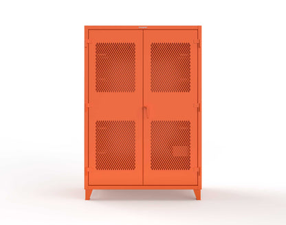 Extreme Duty 12 GA Rigging Cabinet with Ventilated Doors with Short & Long Hangers - 60 in. W x 24 in. D x 90 in. H - 57-VBS-240-23H-2009