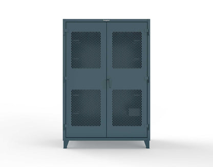 Extreme Duty 12 GA Rigging Cabinet with Ventilated Doors with Short & Long Hangers - 60 in. W x 24 in. D x 90 in. H - 57-VBS-240-23H-5001