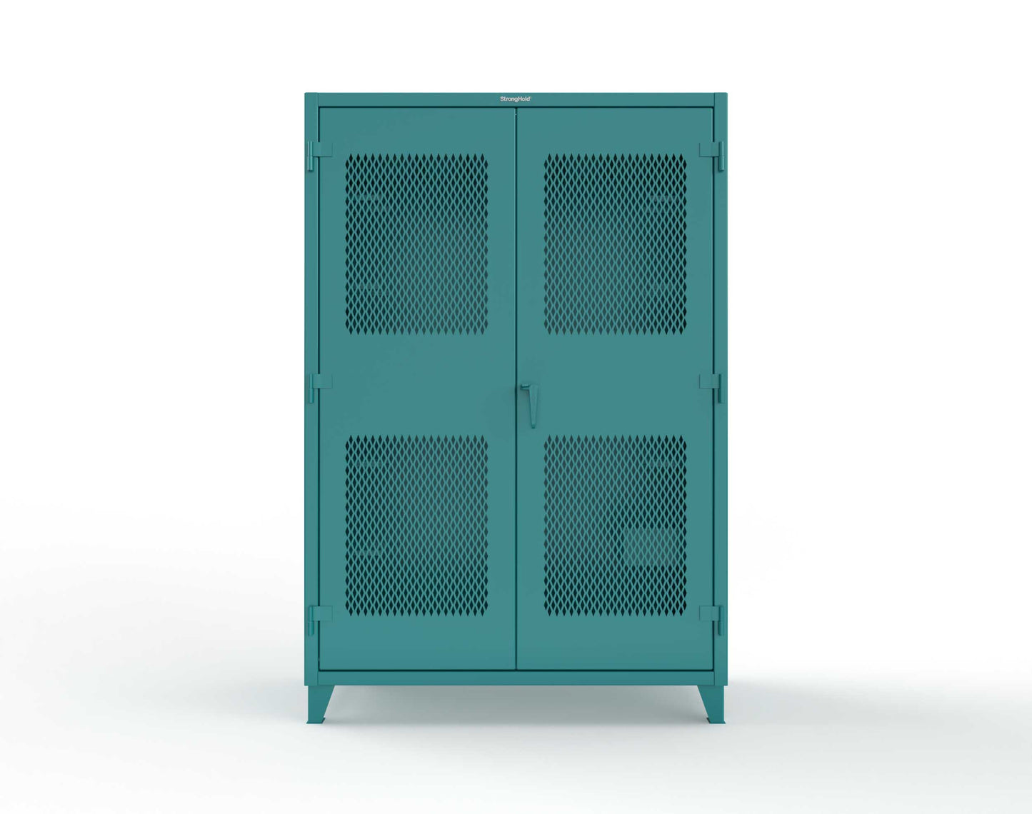 Extreme Duty 12 GA Rigging Cabinet with Ventilated Doors with Short & Long Hangers - 60 in. W x 24 in. D x 90 in. H - 57-VBS-240-23H-5021