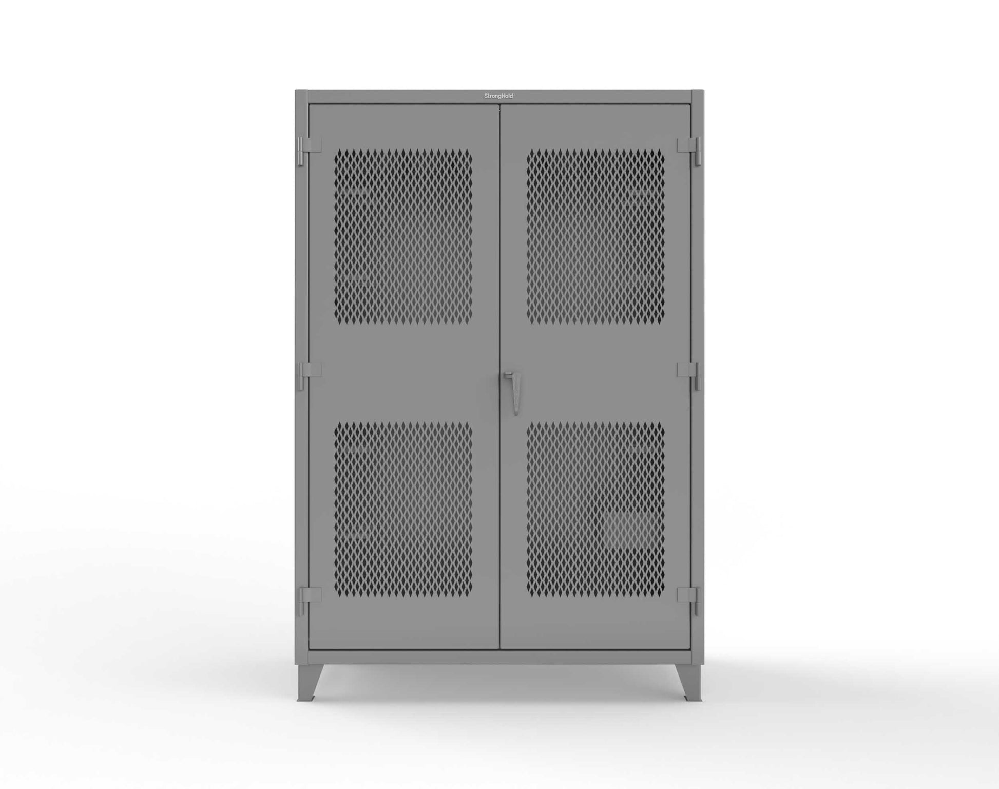 Extreme Duty 12 GA Rigging Cabinet with Ventilated Doors with Short & Long Hangers - 60 in. W x 24 in. D x 90 in. H - 57-VBS-240-23H-7037