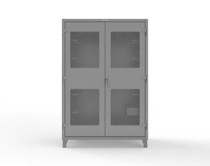 Extreme Duty 12 GA Rigging Cabinet with Ventilated Doors with Short & Long Hangers - 60 in. W x 24 in. D x 90 in. H - 57-VBS-240-23H-7037