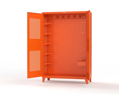 Extreme Duty 12 GA Rigging Cabinet with Ventilated Doors with Short & Long Hangers - 60 in. W x 24 in. D x 90 in. H - 57-VBS-240-23H-2009