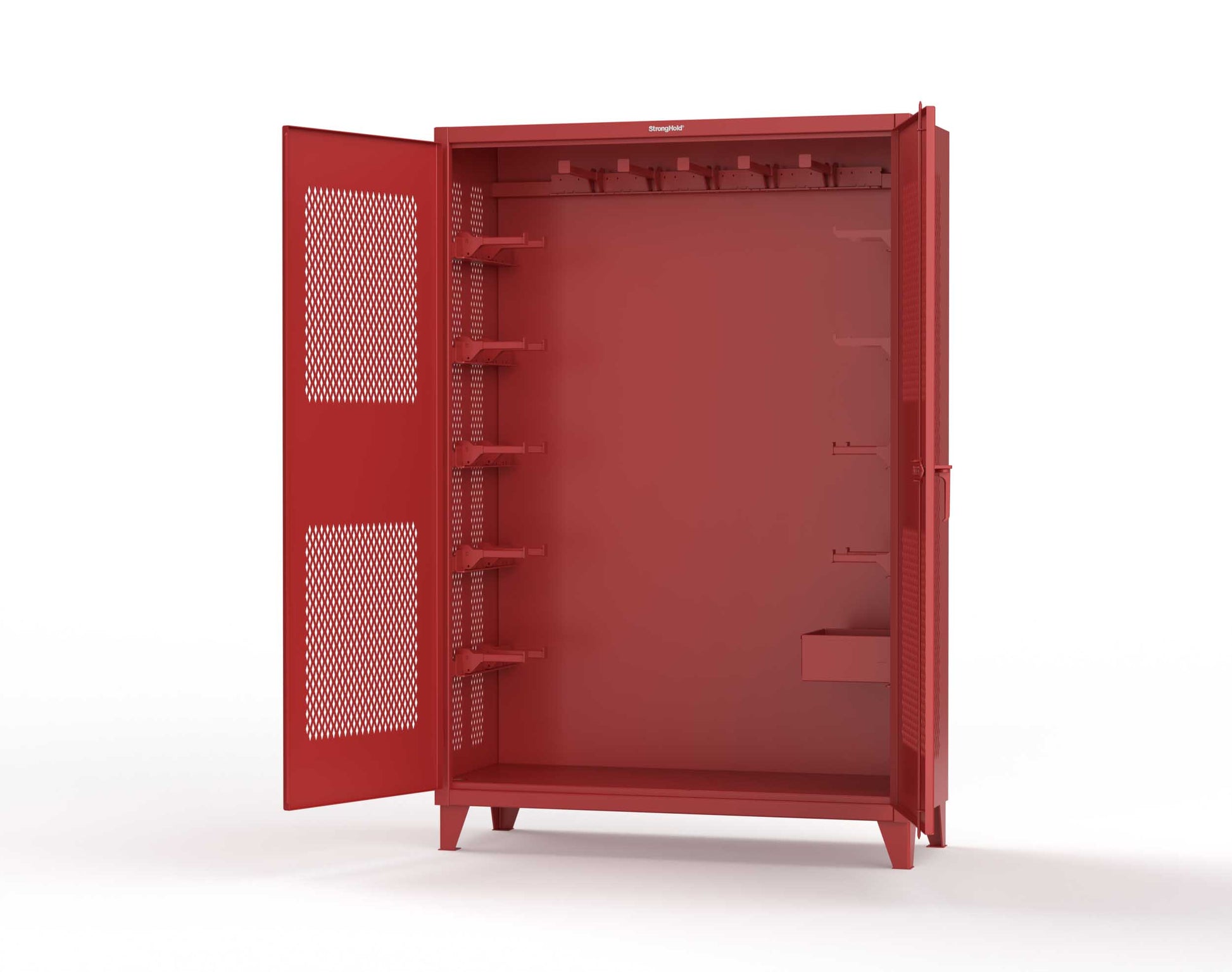 Extreme Duty 12 GA Rigging Cabinet with Ventilated Doors with Short & Long Hangers - 60 in. W x 24 in. D x 90 in. H - 57-VBS-240-23H-3001