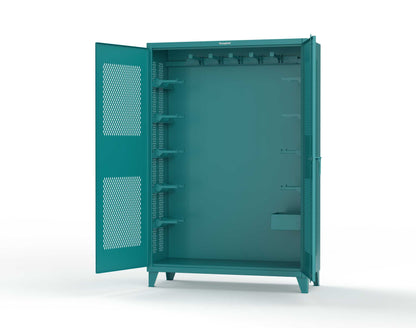 Extreme Duty 12 GA Rigging Cabinet with Ventilated Doors with Short & Long Hangers - 60 in. W x 24 in. D x 90 in. H - 57-VBS-240-23H-5021