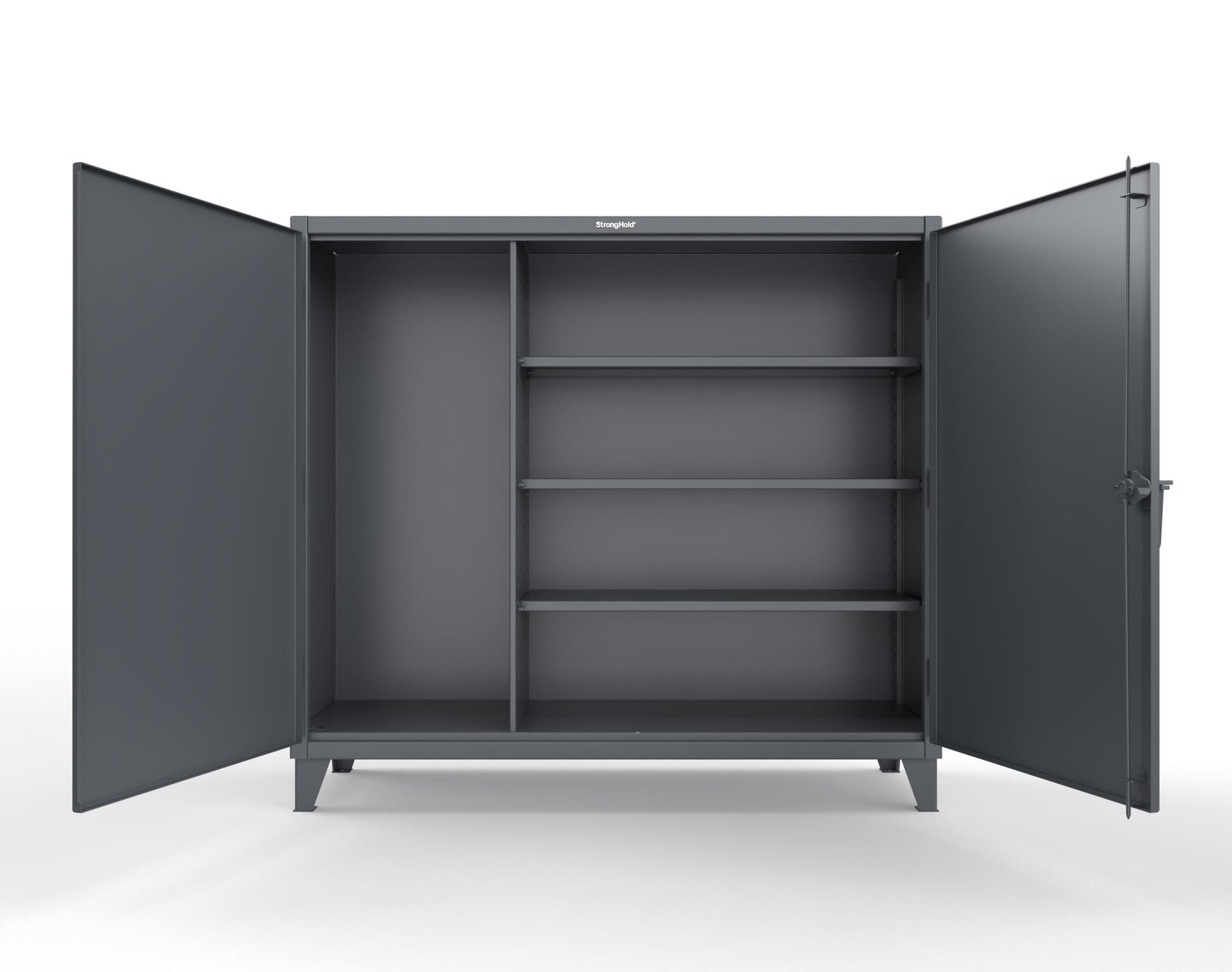 Extreme Duty 12 GA Janitorial Cabinet with 3 Shelves - 72 In. W x 24 In. D x 66 In. H - 65-BC-243-7024