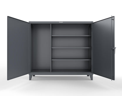 Extreme Duty 12 GA Janitorial Cabinet with 3 Shelves - 72 In. W x 24 In. D x 66 In. H - 65-BC-243-7024