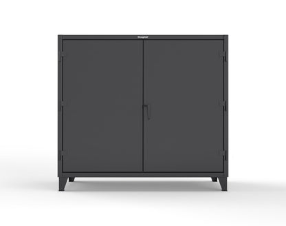 Extreme Duty 12 GA Janitorial Cabinet with 3 Shelves - 72 In. W x 24 In. D x 66 In. H - 65-BC-243-9005