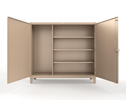 Extreme Duty 12 GA Janitorial Cabinet with 3 Shelves - 72 In. W x 24 In. D x 66 In. H - 65-BC-243-1019