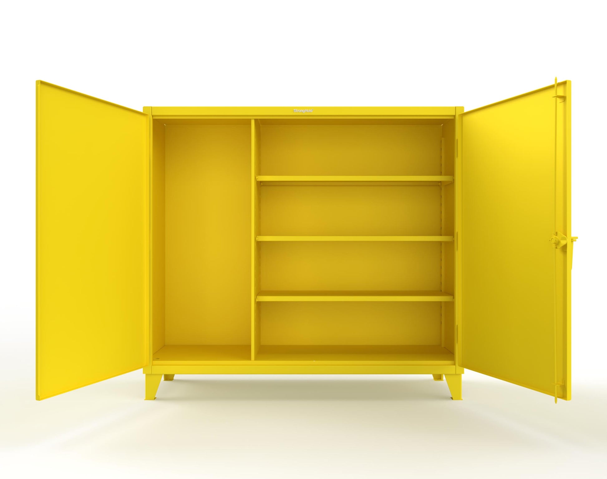 Extreme Duty 12 GA Janitorial Cabinet with 3 Shelves - 72 In. W x 24 In. D x 66 In. H - 65-BC-243-1021