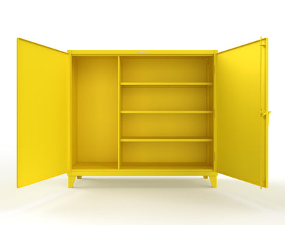 Extreme Duty 12 GA Janitorial Cabinet with 3 Shelves - 72 In. W x 24 In. D x 66 In. H - 65-BC-243-1021