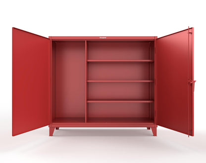 Extreme Duty 12 GA Janitorial Cabinet with 3 Shelves - 72 In. W x 24 In. D x 66 In. H - 65-BC-243-3001