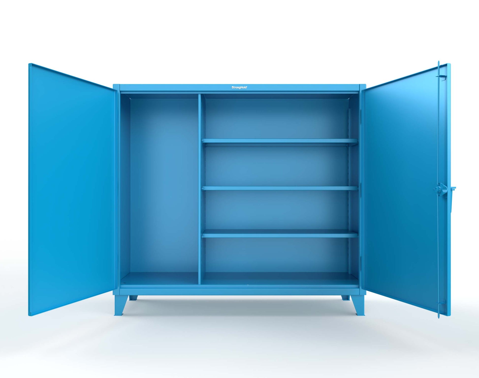 Extreme Duty 12 GA Janitorial Cabinet with 3 Shelves - 72 In. W x 24 In. D x 66 In. H - 65-BC-243-5012