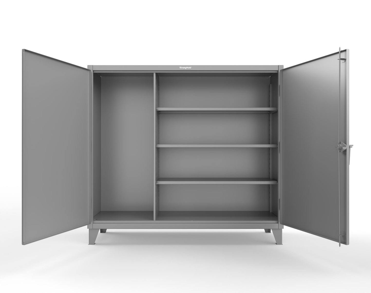 Extreme Duty 12 GA Janitorial Cabinet with 3 Shelves - 72 In. W x 24 In. D x 66 In. H - 65-BC-243-7037