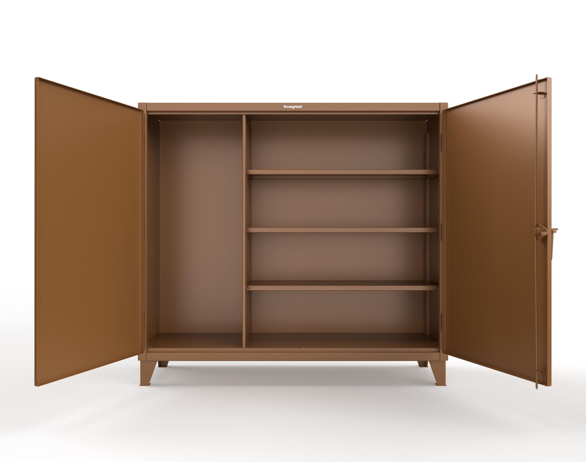 Extreme Duty 12 GA Janitorial Cabinet with 3 Shelves - 72 In. W x 24 In. D x 66 In. H - 65-BC-243-8008
