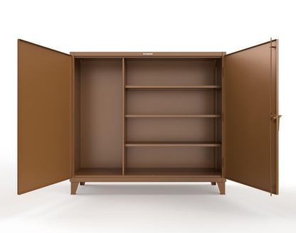 Extreme Duty 12 GA Janitorial Cabinet with 3 Shelves - 72 In. W x 24 In. D x 66 In. H - 65-BC-243-8008