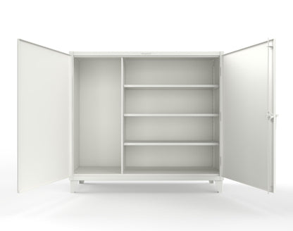 Extreme Duty 12 GA Janitorial Cabinet with 3 Shelves - 72 In. W x 24 In. D x 66 In. H - 65-BC-243-9003