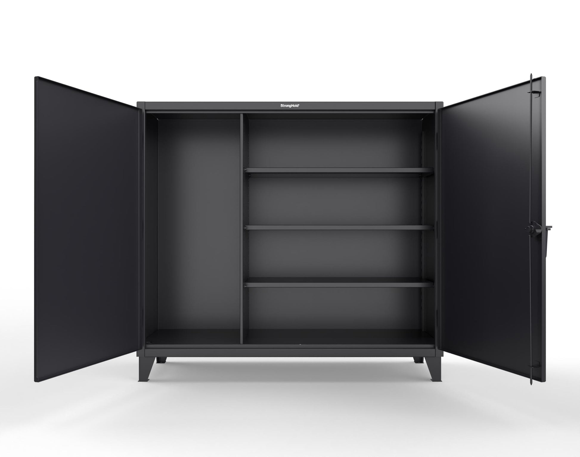 Extreme Duty 12 GA Janitorial Cabinet with 3 Shelves - 72 In. W x 24 In. D x 66 In. H - 65-BC-243-9005