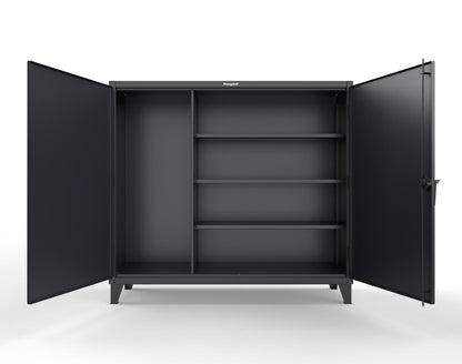 Extreme Duty 12 GA Janitorial Cabinet with 3 Shelves - 72 In. W x 24 In. D x 66 In. H - 65-BC-243-9005