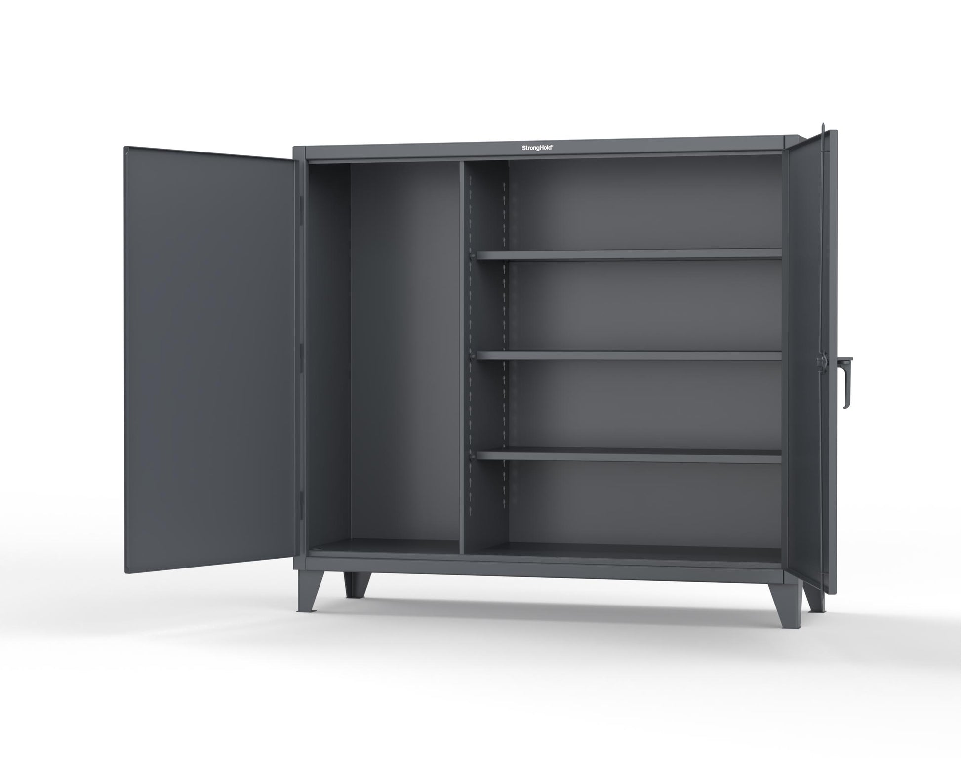 Extreme Duty 12 GA Janitorial Cabinet with 3 Shelves - 72 In. W x 24 In. D x 66 In. H - 65-BC-243-7024