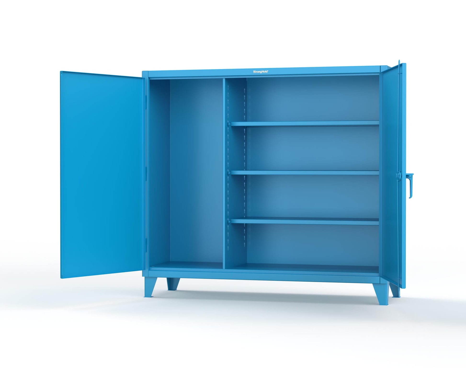 Extreme Duty 12 GA Janitorial Cabinet with 3 Shelves - 72 In. W x 24 In. D x 66 In. H - 65-BC-243-5012