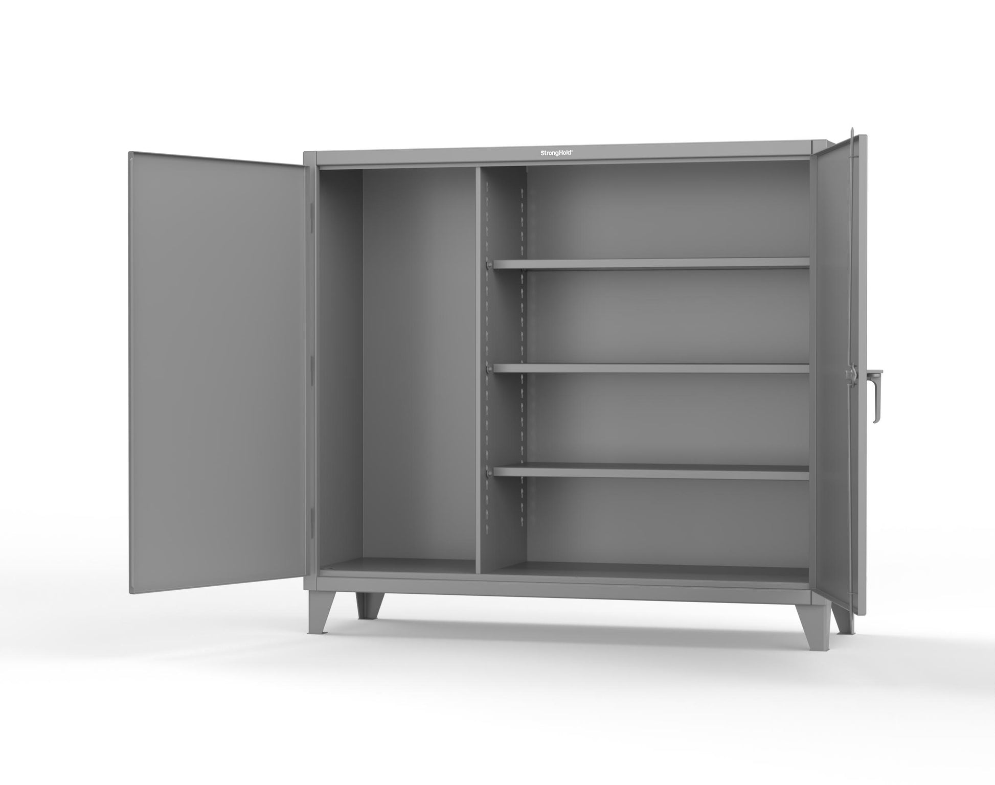 Extreme Duty 12 GA Janitorial Cabinet with 3 Shelves - 72 In. W x 24 In. D x 66 In. H - 65-BC-243-7037