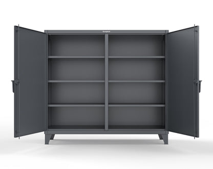 Extreme Duty 12 GA Double Shift Cabinet with 6 Shelves - 72 In. W x 24 In. D x 66 In. H - 65-DS-246-7024