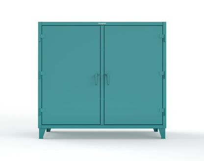 Extreme Duty 12 GA Double Shift Cabinet with 6 Shelves - 72 In. W x 24 In. D x 66 In. H - 65-DS-246-5021