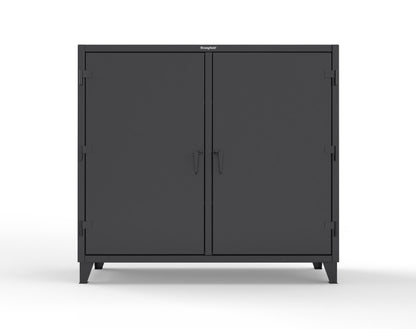 Extreme Duty 12 GA Double Shift Cabinet with 6 Shelves - 72 In. W x 24 In. D x 66 In. H - 65-DS-246-9005