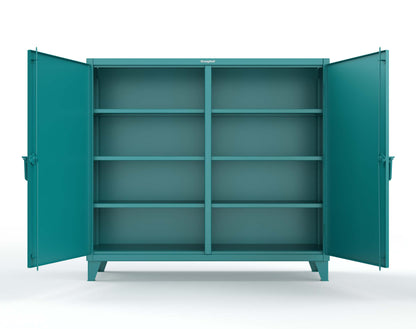 Extreme Duty 12 GA Double Shift Cabinet with 6 Shelves - 72 In. W x 24 In. D x 66 In. H - 65-DS-246-5021