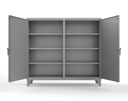 Extreme Duty 12 GA Double Shift Cabinet with 6 Shelves - 72 In. W x 24 In. D x 66 In. H - 65-DS-246-7037