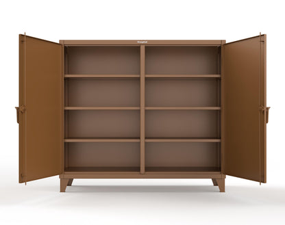 Extreme Duty 12 GA Double Shift Cabinet with 6 Shelves - 72 In. W x 24 In. D x 66 In. H - 65-DS-246-8008