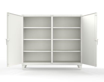 Extreme Duty 12 GA Double Shift Cabinet with 6 Shelves - 72 In. W x 24 In. D x 66 In. H - 65-DS-246-9003