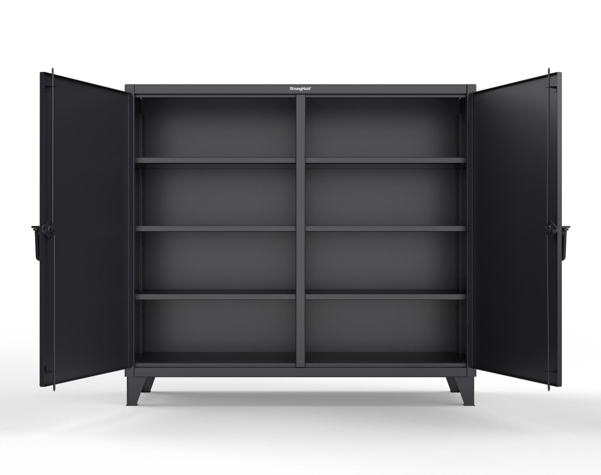 Extreme Duty 12 GA Double Shift Cabinet with 6 Shelves - 72 In. W x 24 In. D x 66 In. H - 65-DS-246-9005