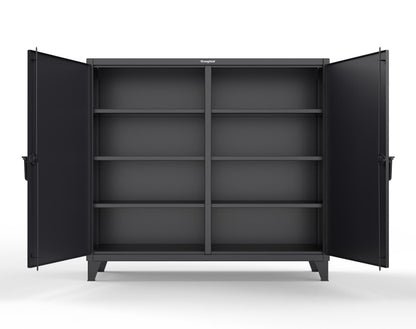 Extreme Duty 12 GA Double Shift Cabinet with 6 Shelves - 72 In. W x 24 In. D x 66 In. H - 65-DS-246-9005