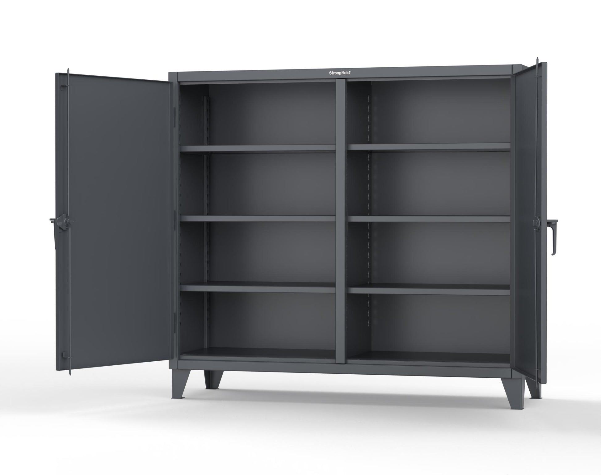 Extreme Duty 12 GA Double Shift Cabinet with 6 Shelves - 72 In. W x 24 In. D x 66 In. H - 65-DS-246-7024