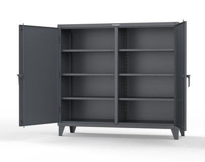 Extreme Duty 12 GA Double Shift Cabinet with 6 Shelves - 72 In. W x 24 In. D x 66 In. H - 65-DS-246-7024