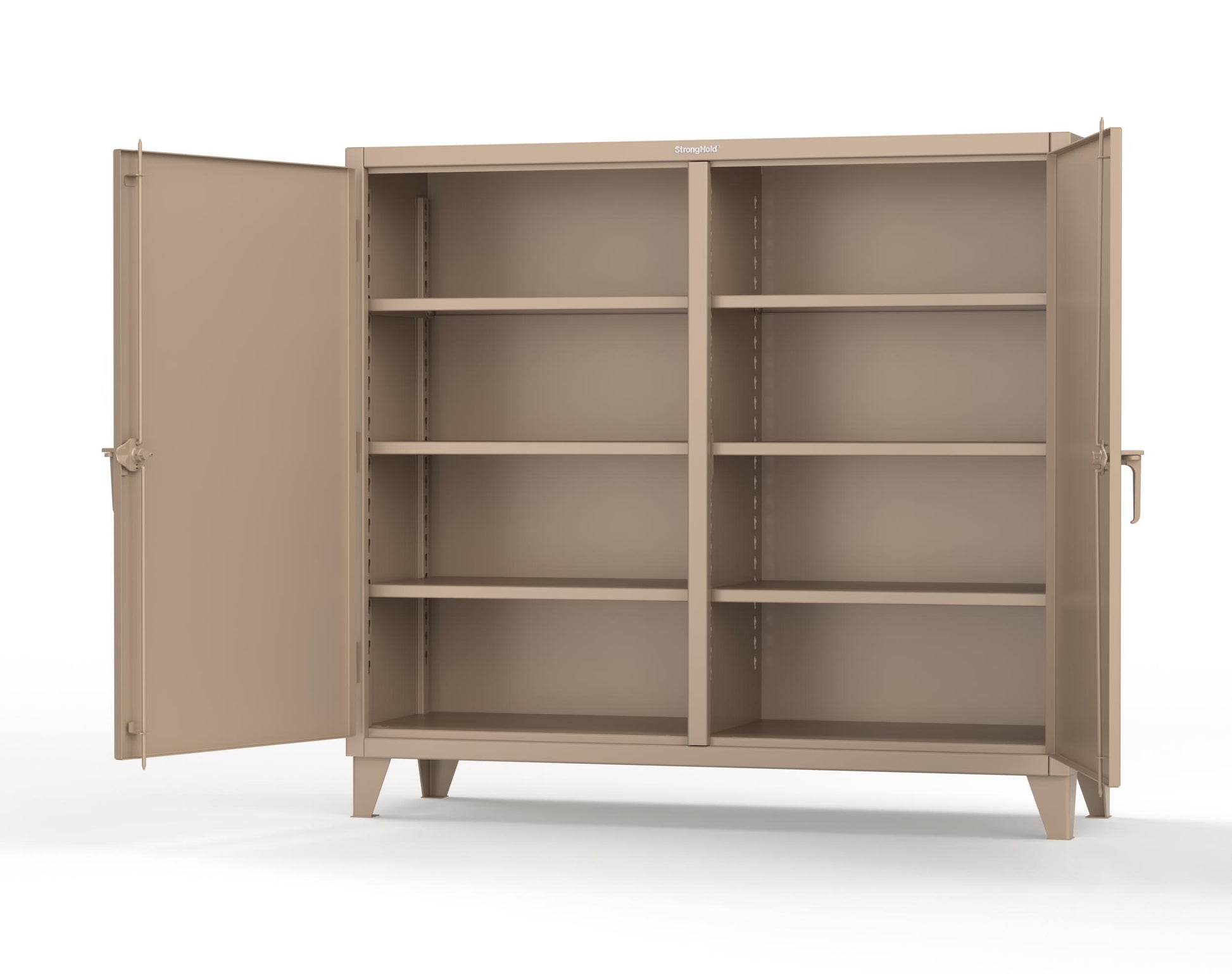 Extreme Duty 12 GA Double Shift Cabinet with 6 Shelves - 72 In. W x 24 In. D x 66 In. H - 65-DS-246-1019