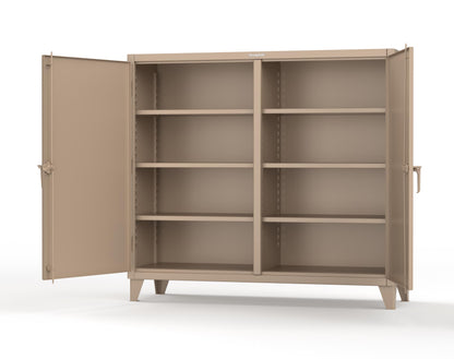 Extreme Duty 12 GA Double Shift Cabinet with 6 Shelves - 72 In. W x 24 In. D x 66 In. H - 65-DS-246-1019