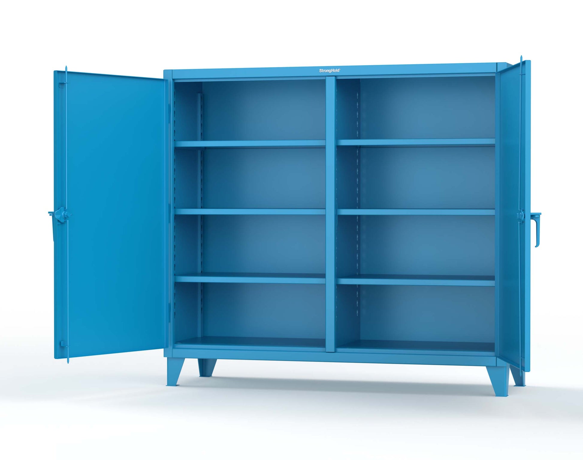 Extreme Duty 12 GA Double Shift Cabinet with 6 Shelves - 72 In. W x 24 In. D x 66 In. H - 65-DS-246-5012