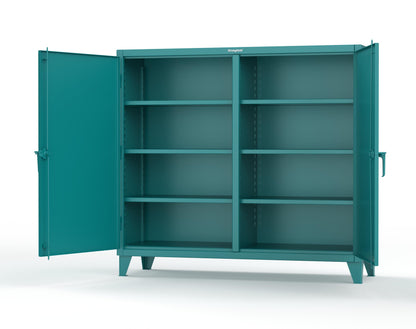 Extreme Duty 12 GA Double Shift Cabinet with 6 Shelves - 72 In. W x 24 In. D x 66 In. H - 65-DS-246-5021