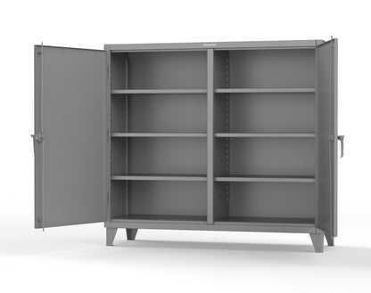 Extreme Duty 12 GA Double Shift Cabinet with 6 Shelves - 72 In. W x 24 In. D x 66 In. H - 65-DS-246-7037