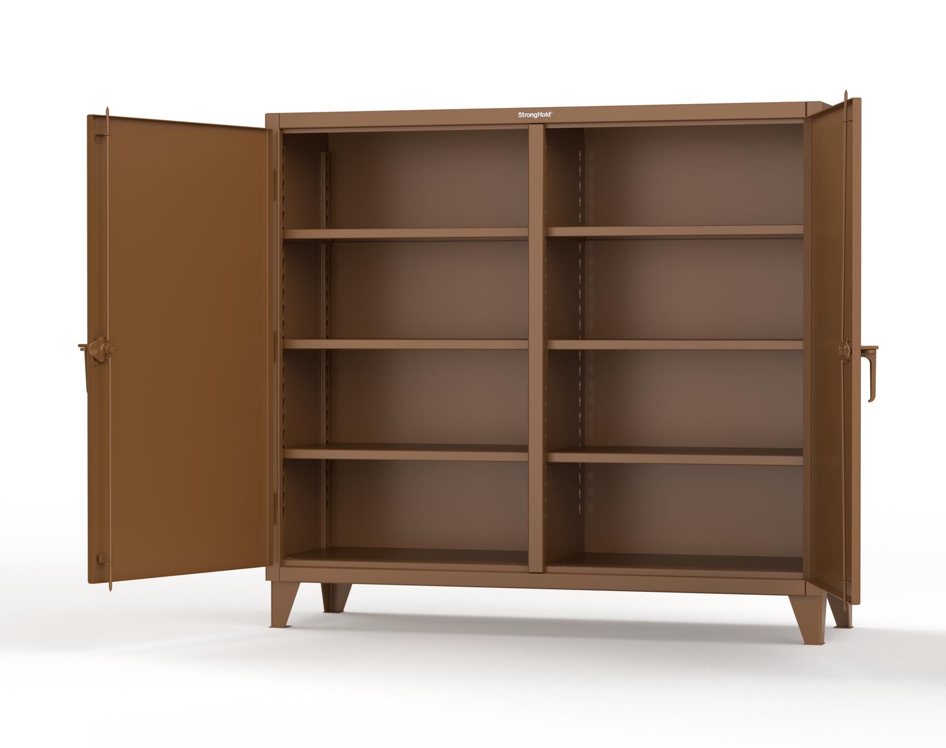 Extreme Duty 12 GA Double Shift Cabinet with 6 Shelves - 72 In. W x 24 In. D x 66 In. H - 65-DS-246-8008