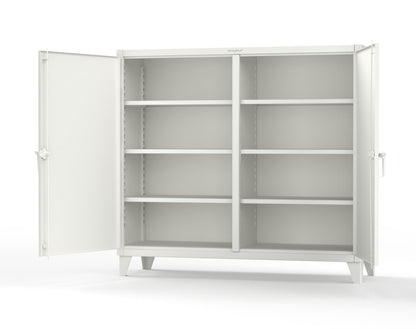 Extreme Duty 12 GA Double Shift Cabinet with 6 Shelves - 72 In. W x 24 In. D x 66 In. H - 65-DS-246-9003