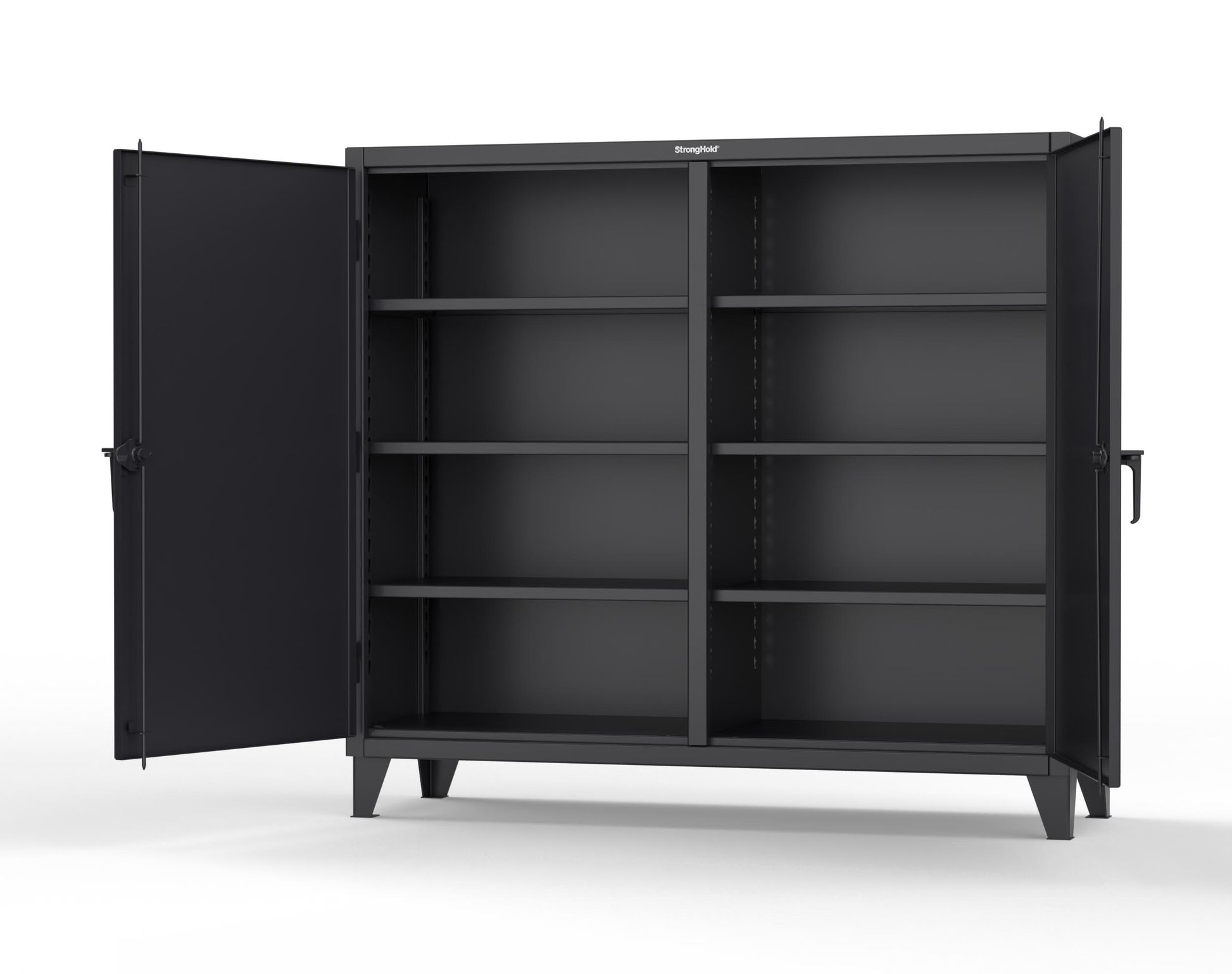 Extreme Duty 12 GA Double Shift Cabinet with 6 Shelves - 72 In. W x 24 In. D x 66 In. H - 65-DS-246-9005