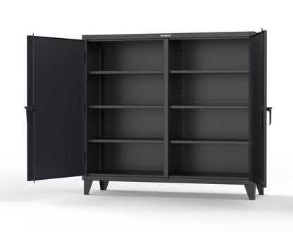 Extreme Duty 12 GA Double Shift Cabinet with 6 Shelves - 72 In. W x 24 In. D x 66 In. H - 65-DS-246-9005