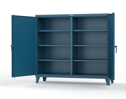 Extreme Duty 12 GA Double Shift Cabinet with 6 Shelves - 72 In. W x 24 In. D x 66 In. H - 65-DS-246-5001