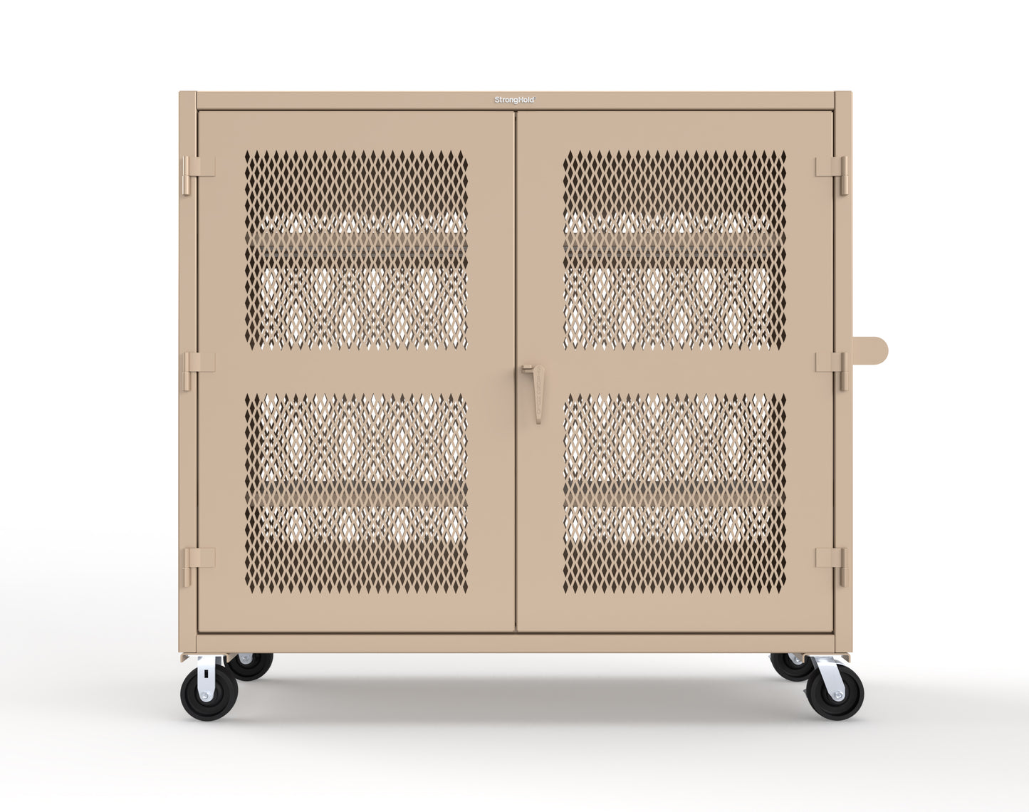 Extreme Duty 12 GA Fully-Ventilated Mobile Cabinet with 3 Shelves - 72 In. W x 24 In. D x 68 In. H - 65-VB-243-CA-1019