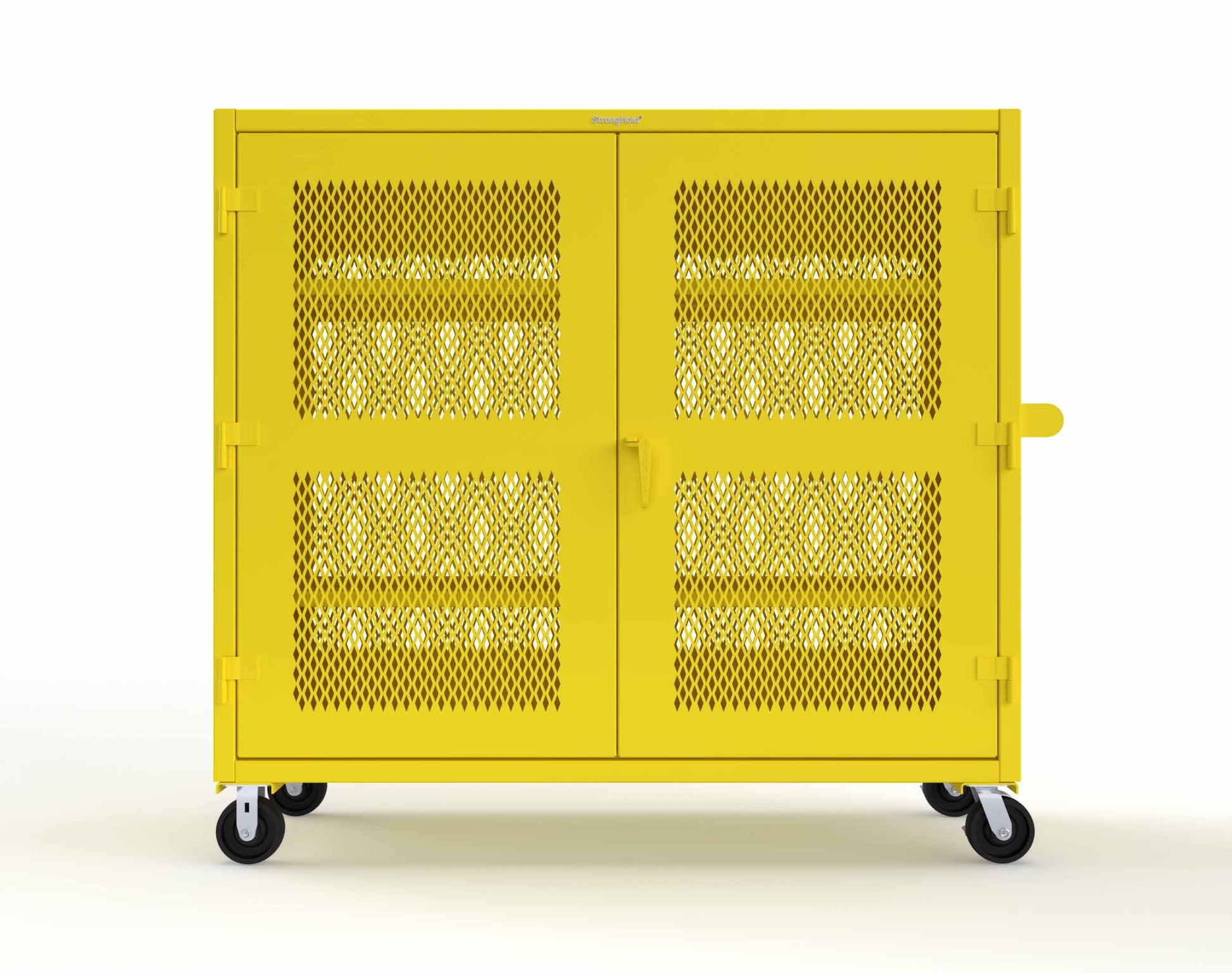 Extreme Duty 12 GA Fully-Ventilated Mobile Cabinet with 3 Shelves - 72 In. W x 24 In. D x 68 In. H - 65-VB-243-CA-1021