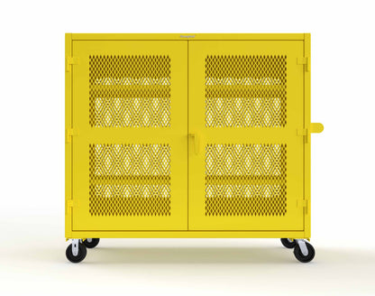 Extreme Duty 12 GA Fully-Ventilated Mobile Cabinet with 3 Shelves - 72 In. W x 24 In. D x 68 In. H - 65-VB-243-CA-1021
